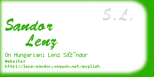 sandor lenz business card